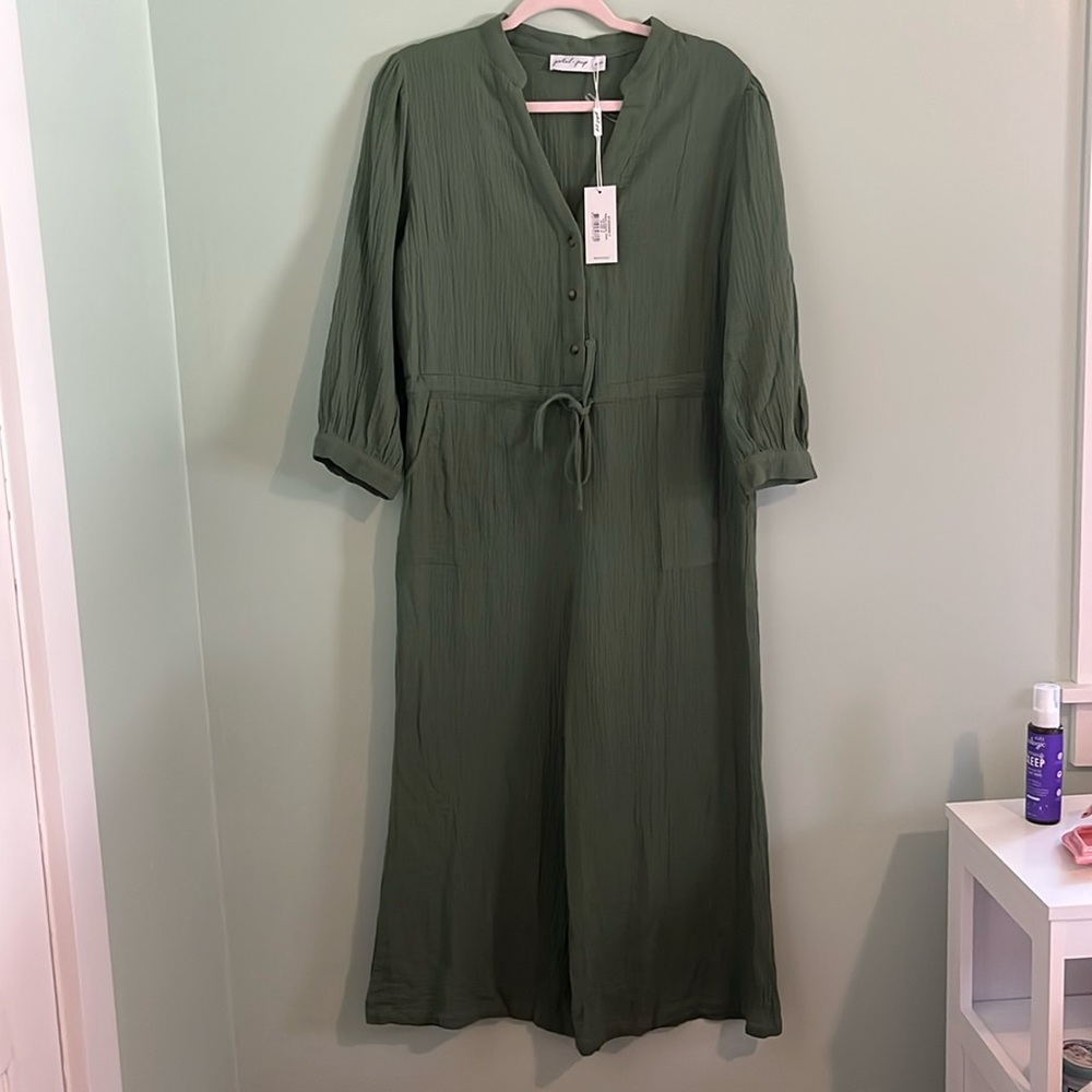 Petal + Pup green jumpsuit